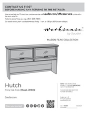 Sauder worksense MASON PEAK Hutch 427809 Assembly