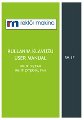 Rektor makina RM 1F User Manual