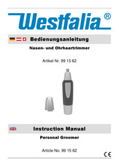 Westfalia 99 15 62 Instruction Manual