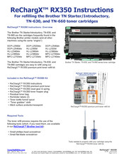 TonerRefillKits brother ReChargX RX350 Instructions Manual