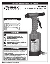 Sunex Tools SNAPP SX0918T Instructions