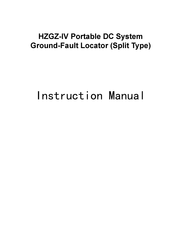 Huazheng HZGZ-IV Instruction Manual