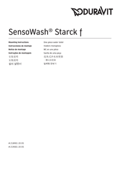 DURAVIT SensoWash Starck f 218901 20 05 Mounting Instructions