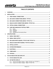 evertz 7707VAT59 Manual