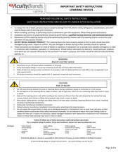 Acuity Brands Lighting Holophane 25 Owner's Manual