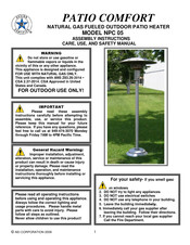 AEI PATIO COMFORT NPC 05 Assembly Instructions Manual
