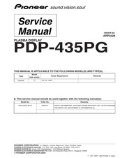 Pioneer PDP-435PG Service Manual