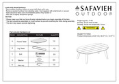 Safavieh Outdoor Deacon PAT7050H Quick Start Manual