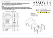 Safavieh Outdoor Bassey PAT7507 Quick Start Manual