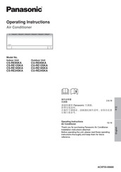 Panasonic CS-RE24SKA Operating Instructions Manual