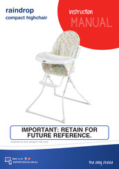 Mothers choice raindrop Instruction Manual