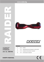 Raider 549749 Original Instruction Manual