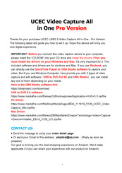 UCEC Video Capture All in One Pro Version Manual