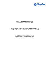 Clear-Com ECLIPSE ICS 92/52 Instruction Manual