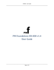 PMFoundations ER-808 User Manual