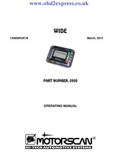 MOTORSCAN 5950 Operating Manual