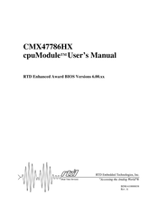 rtd cpuModule CMX47786HX User Manual