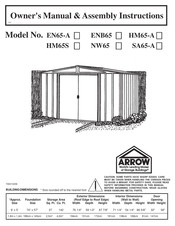 Arrow Group Industries ENB65 Series Owner's Manual & Assembly Instructions