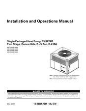 Trane 4WCZ5024E1000A Installation And Operation Manual