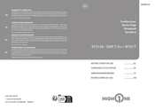 HIGH ONE DHP 7 A++ W701T Instructions For Use Manual