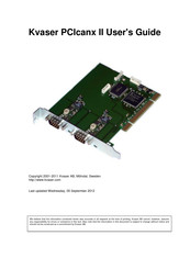 Kvaser PCIcanx II User Manual