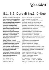 DURAVIT No.1 N11020 0020 Instructions For Mounting And Use
