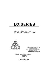 Master audio DX1000 User Manual