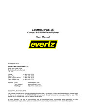 evertz 9780MUX-IPGE-ASI User Manual