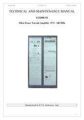 R.V.R. Elettronica VJ32000-TE Technical Manual