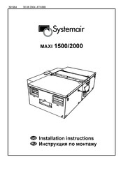 SystemAir MAXI 2000 Installation Instructions Manual