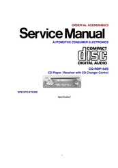 Panasonic CQ-RDP102S Service Manual