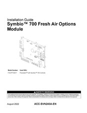 Trane Symbio 700 FIAOPTN001 Series Installation Manual