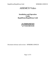 ADEMCO VIDEO RapidDome Installation And Operation Manual