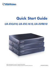 USAVision UA-XVR810 Quick Start Manual