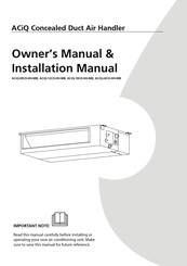 ACIQ ACiQ-09CD-HH-MB Owner's Manual & Installation Manual