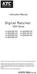 KTC GEK085-R4 Instruction Manual