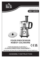 HOMCOM 800-140V91 Assembly Instruction Manual