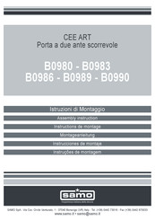 Samo CEE ART B0983 Assembly Instruction Manual