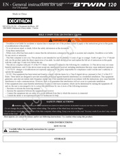 Decathlon BTWIN 120 General Instructions For Use