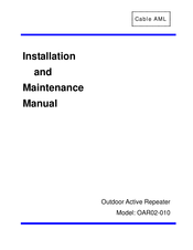 Cable AML OAR02-010 Installation And Maintenance Manual
