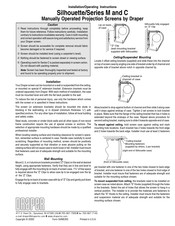 Draper Silhouette C Series Installation & Operating Instructions