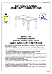 Seconique Furniture CORONA Assembly Instructions Manual