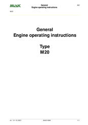 MAK M20 Operating Instructions Manual