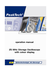 Peaktech 1200 Operation Manual