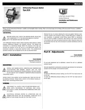 United Electric Controls J21K Installation And Maintenance Instructions