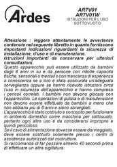 ARDES AR7V01W Instructions For Use Manual