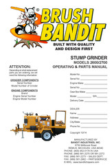 Brush Bandit 2600 Operating & Parts Manual