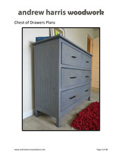 Andrew Harris Woodwork Chest of Drawers Plans Assembly Instructions Manual