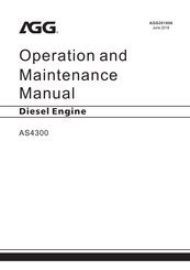 AGG AS4300-H3670 Operation And Maintenance Manual