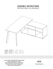 FM Furniture Cusco EDW5972 Assembly Instructions Manual